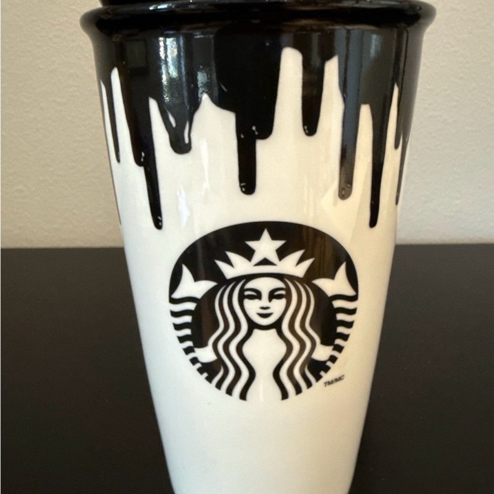 Starbucks Monochrome Drip Ceramic Mug